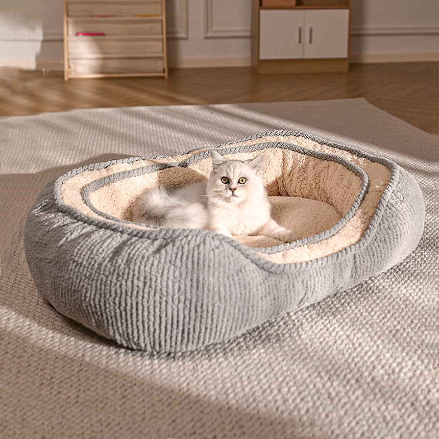 강아지 방석 고양이 방석 애견 이불 도넛 극세사 겨울 쿠션 S