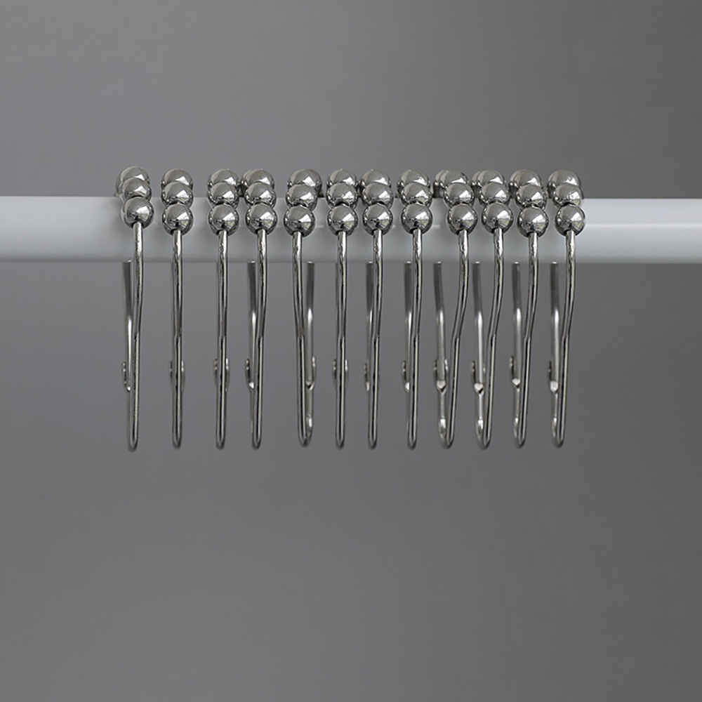 (10개) 화이트 철제 집게링 커튼링 이중 커텐 레일 커튼봉 고리 핀 집게 악세사리 소