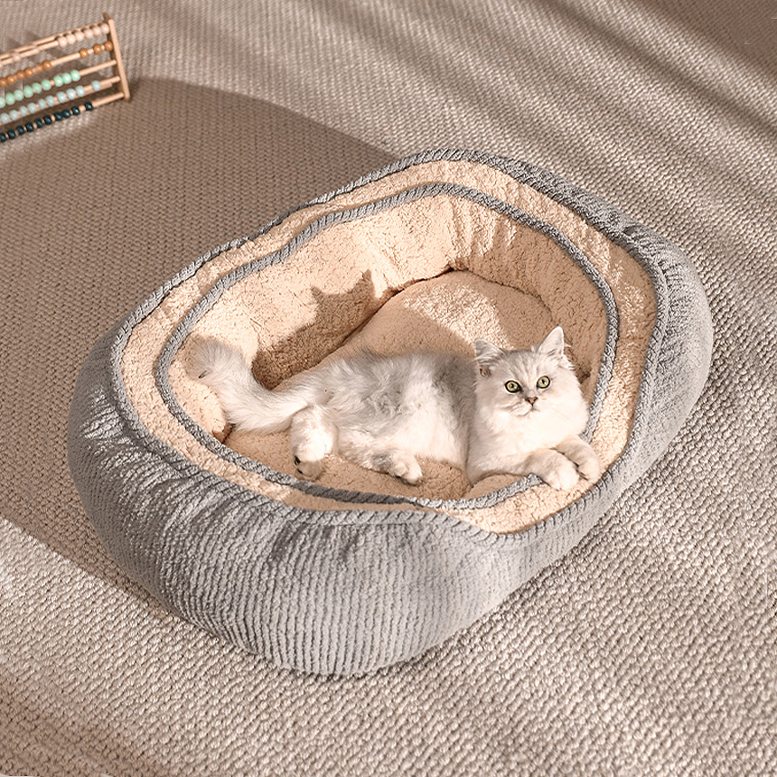 강아지 방석 고양이 방석 애견 이불 도넛 극세사 겨울 쿠션 S