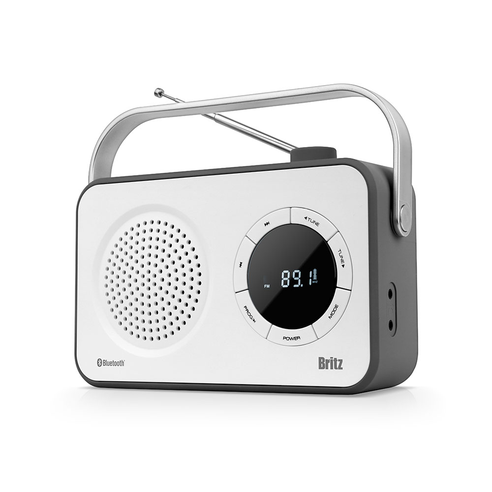 브리츠 BZ-R800BT 화이트 휴대용 FM라디오 블루투스 스피커 - 상품 이미지