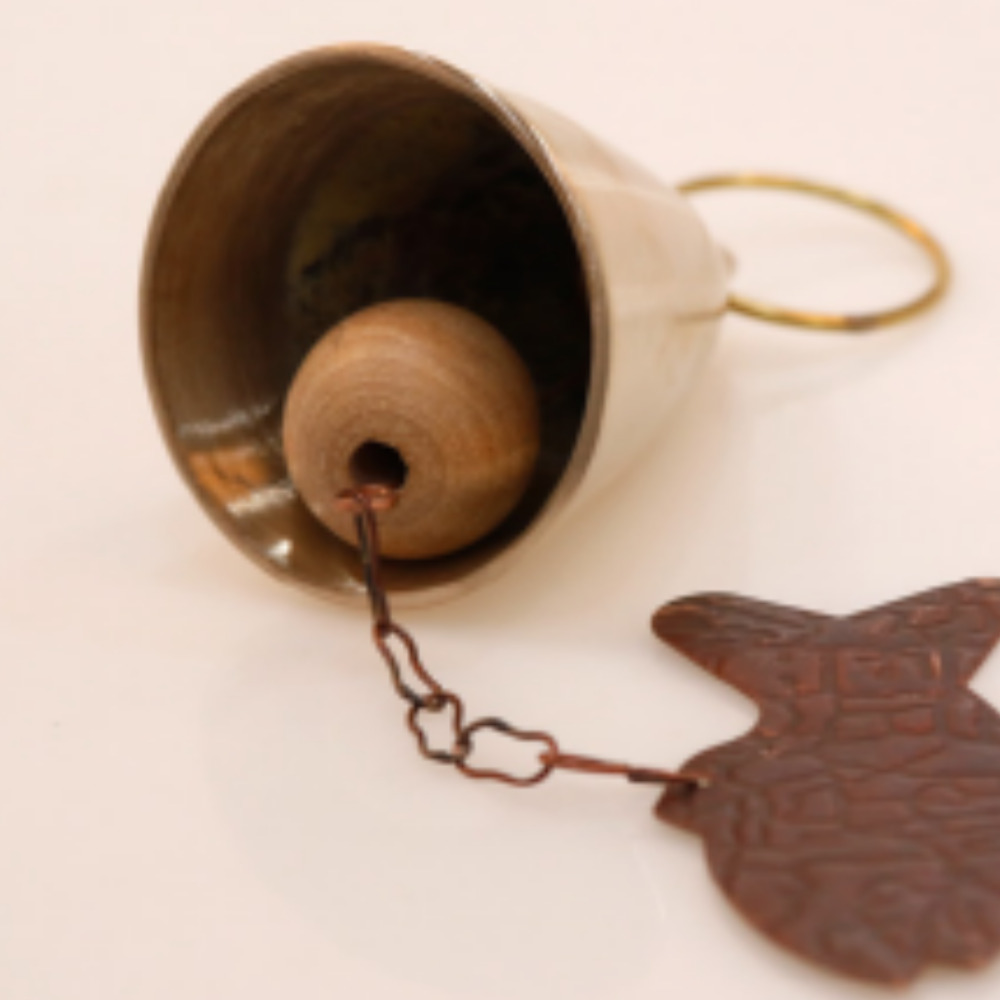 방짜유기 전원주택 펜션 테라스 풍경 풍경종 현관종 대형 한국 전통 공예품 외국인 선물