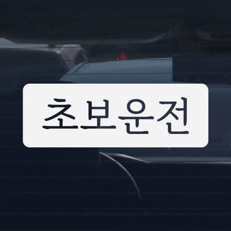 디엑셀 초보운전 스티커 클래식 명조사각 C06 화이트