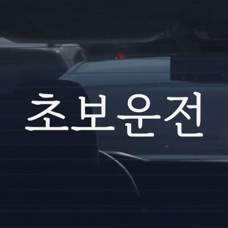 디엑셀 초보운전 스티커 클래식 명조가로 C05 화이트