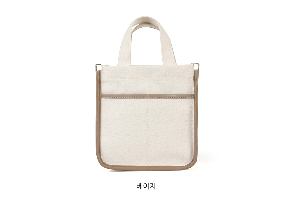 캔버스 에코 미니 토트 크로스백 직장인 여성 출근 핸드백 여대생 대학생 가벼운 작은 가방 - 상세 이미지 3