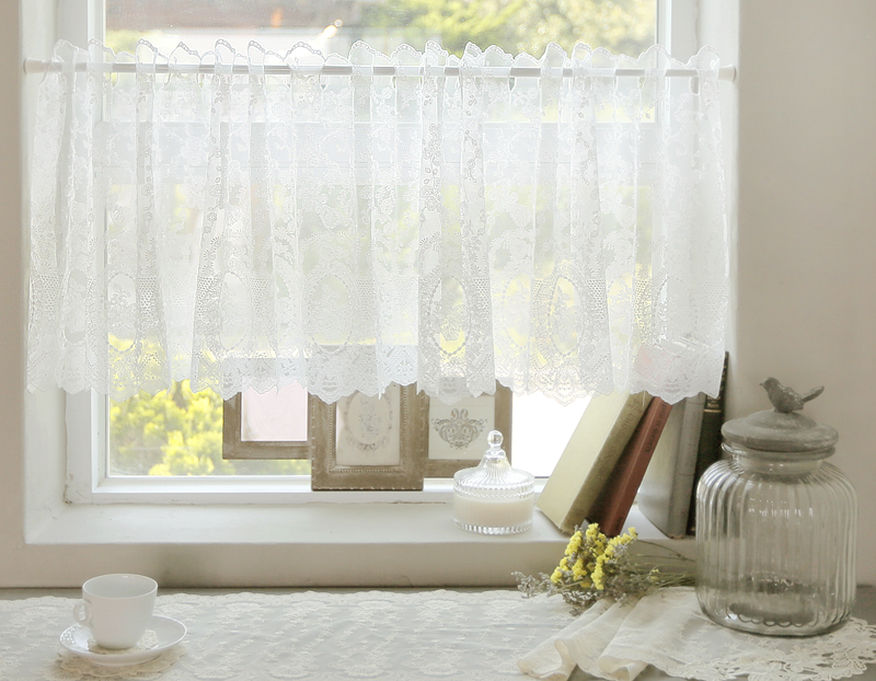 엔틱 플로랄 레이스 바란스 커튼 가리개 주방 자수 북유럽 S10cm