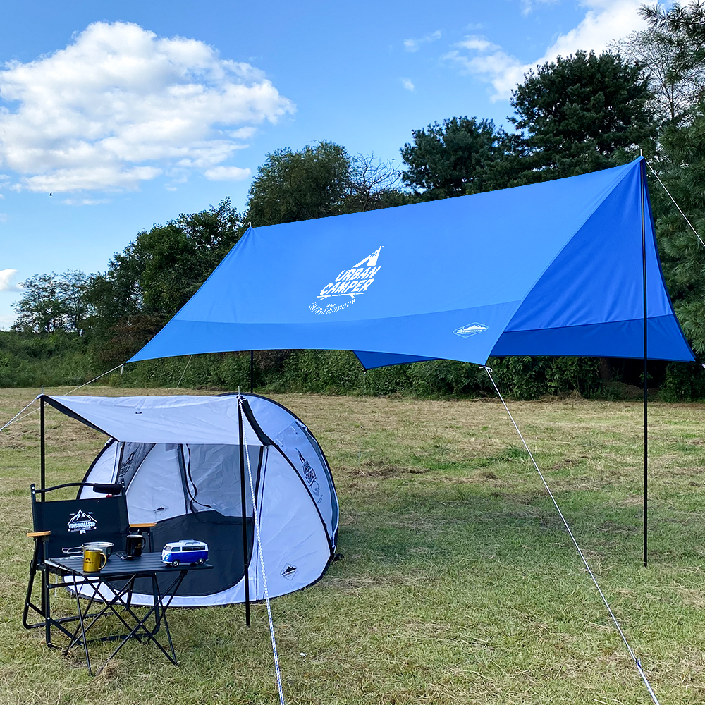 어반캠퍼 헥사 타프 420 풀구성 차박 피크닉 캠핑 그늘막 타프스크린 420x400cm, 화이트