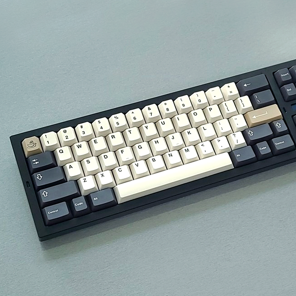 커피키캡(화이트)풀배열용/PBT 5면염료승화체리키캡 coffee keycaps 바로몰 varo - 상품 이미지