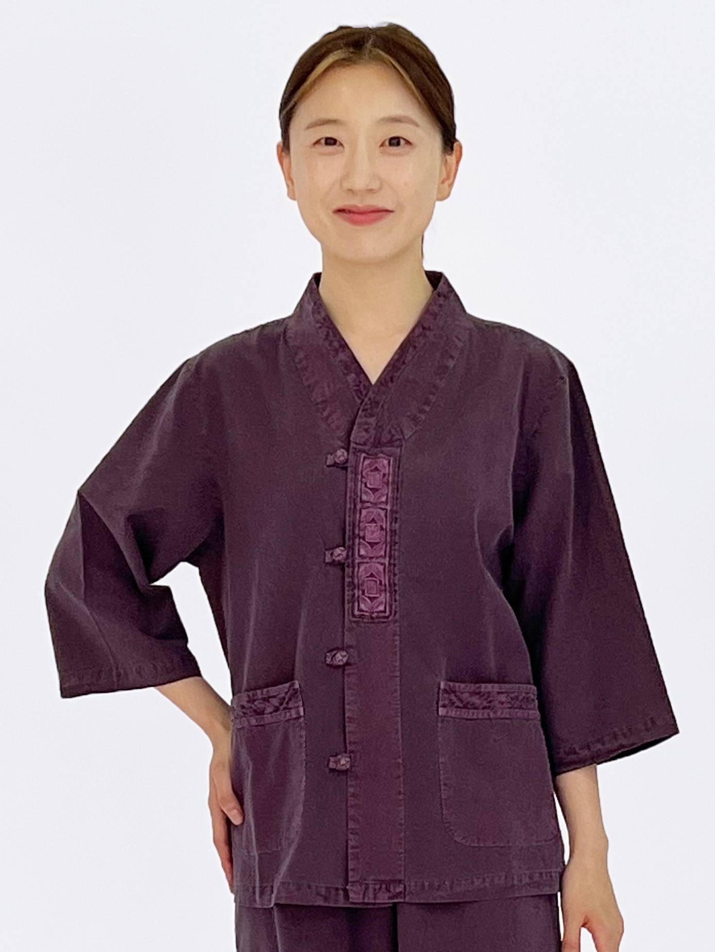 계절별 자수문양 상의 모음 여자 생활한복 여성 개량 한복 법복 계량 절복 - 상세 이미지 2