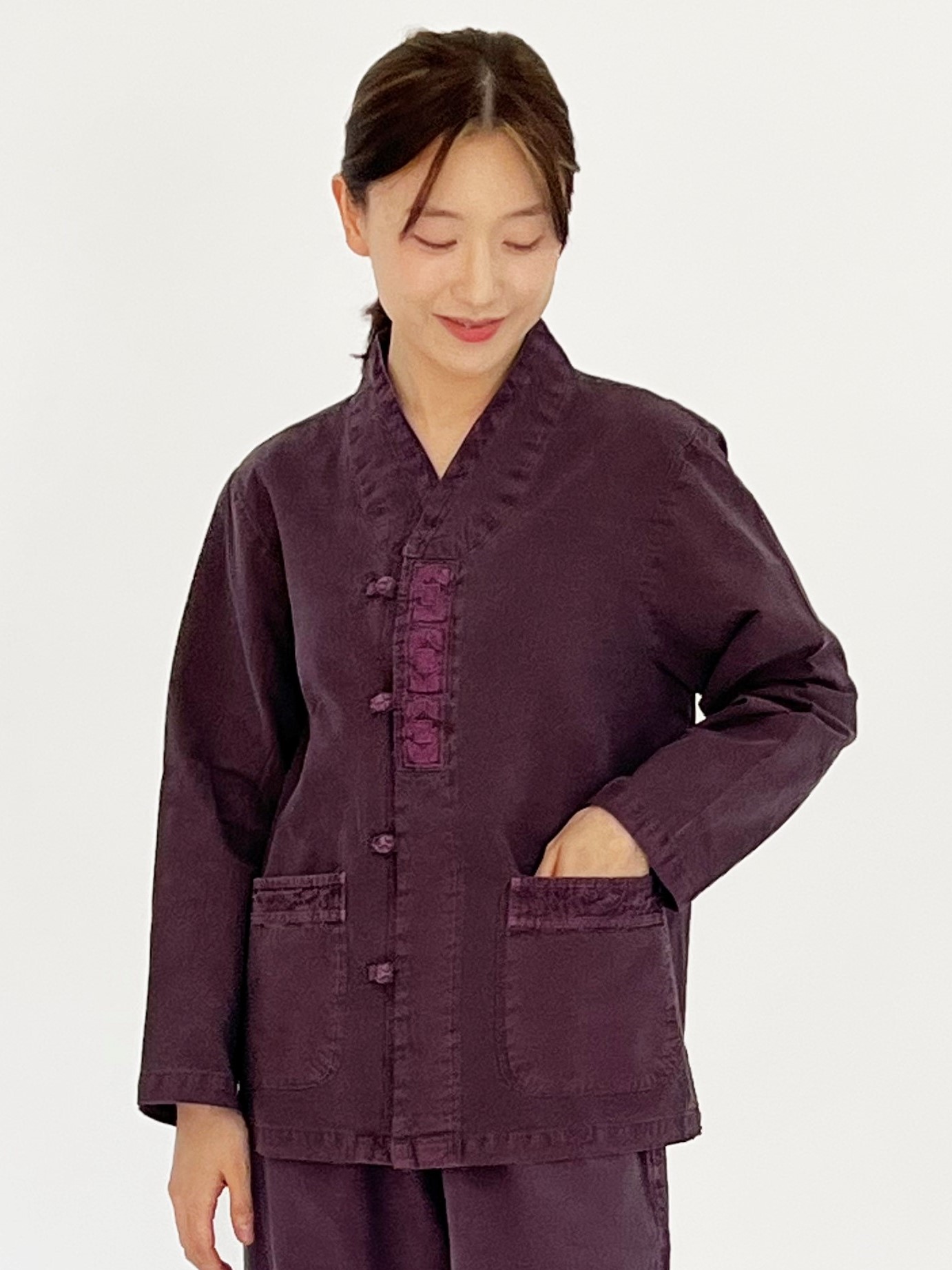 계절별 자수문양 상의 모음 여자 생활한복 여성 개량 한복 법복 계량 절복 - 상세 이미지 4