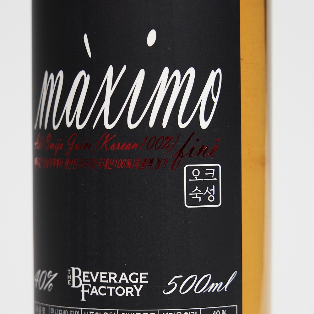 막시모 파인 40도 500ml 오크숙성 오미자 단수수 럼 증류주 착한농부(케이스포함) - 상세 이미지 3