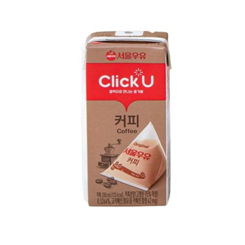 서울우유 클릭유 커피 200ml x 24팩 : 스마트바잉