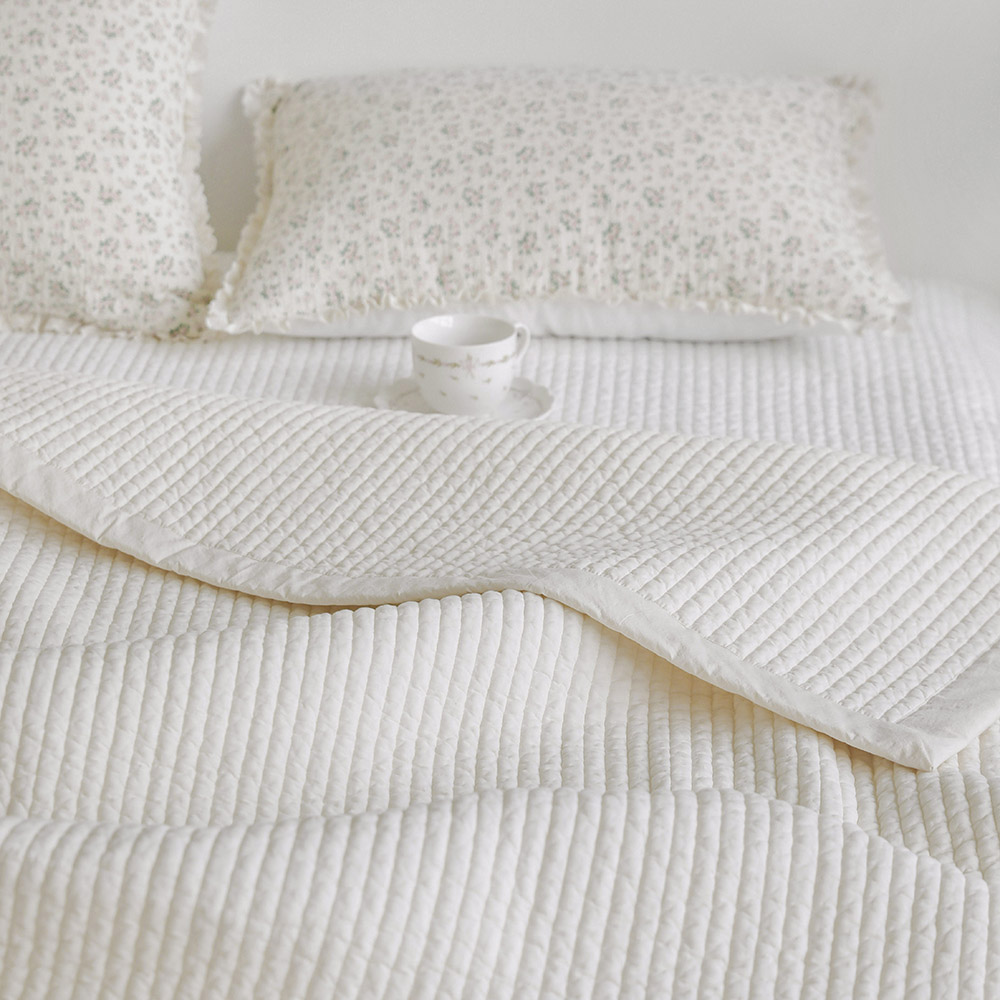 순수 프리미엄 고밀도 100수 워싱 피그먼트 순면 패드 이불 먼지없는 알러지 케어 침대 스프레드 여름 싱글 퀸 매트리스 깔개 화이트 싱글S