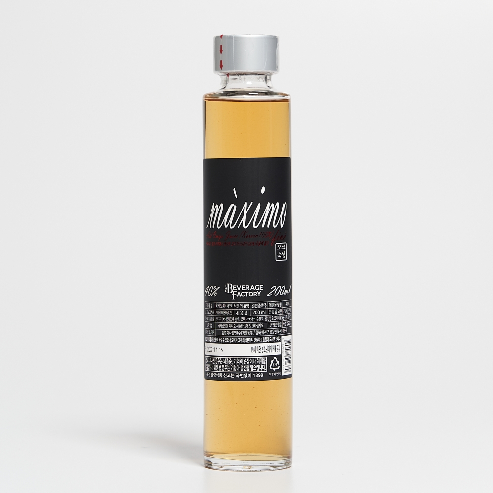 막시모 파인 40도 200ml 오크숙성 오미자 단수수 럼 증류주 착한농부(케이스포함) - 상세 이미지 2