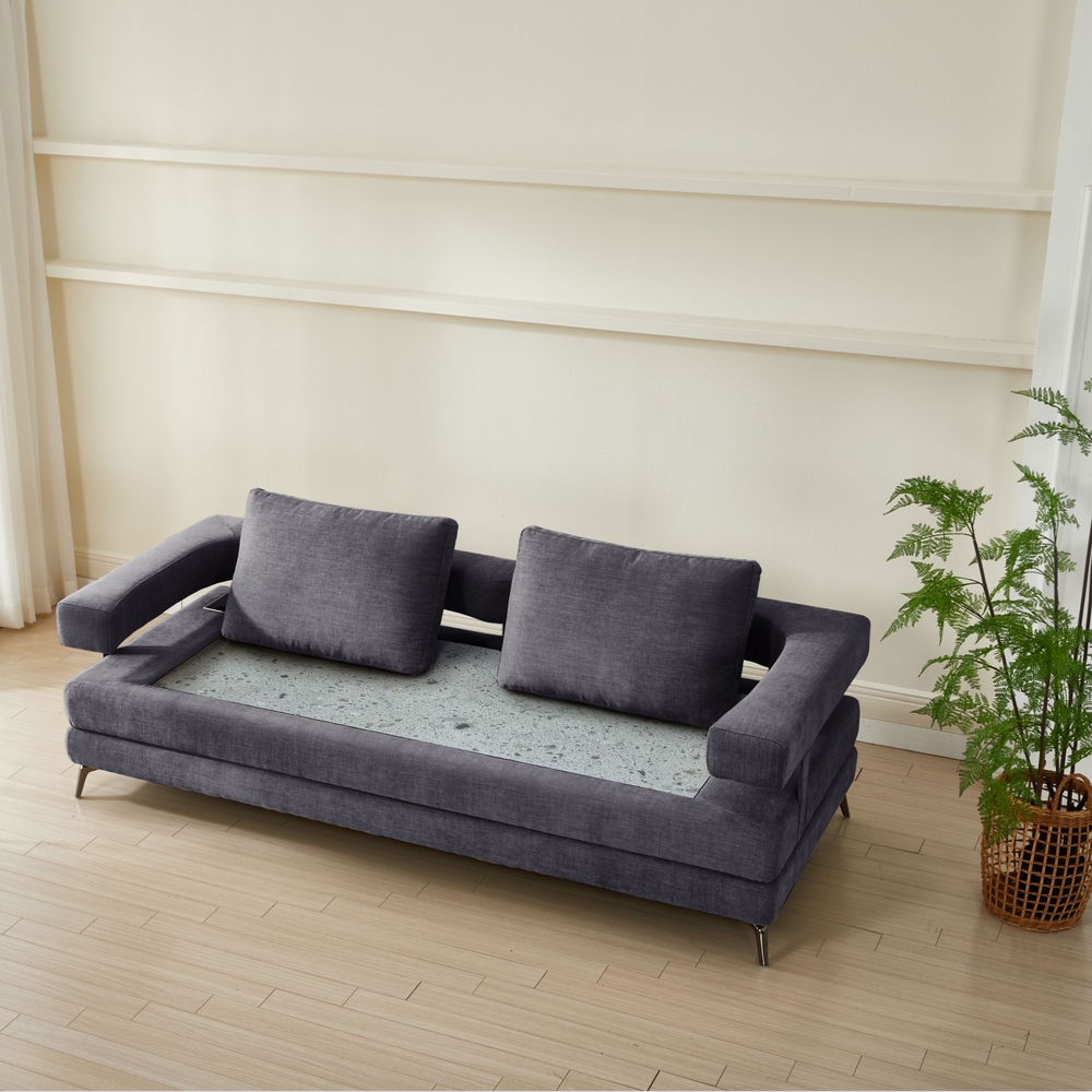 브리즈스톤 모노 패브릭 황토흙쇼파 3인용(등쿠션 미포함/등쿠션 별도)