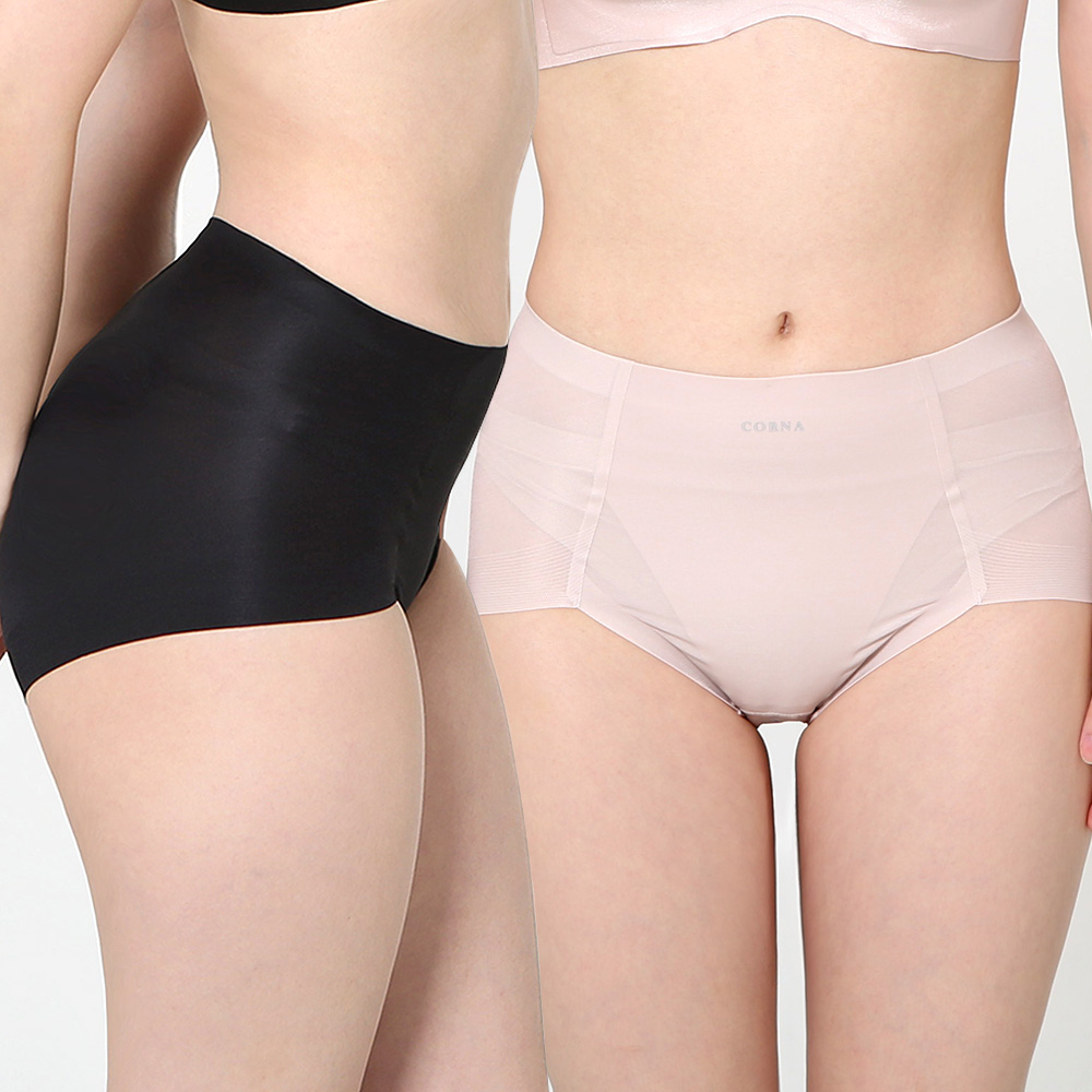 코나 국산 거들팬티 누디 노라인 무봉제팬티 심리스 복부보정 여성팬티GR3409 - 상품 이미지