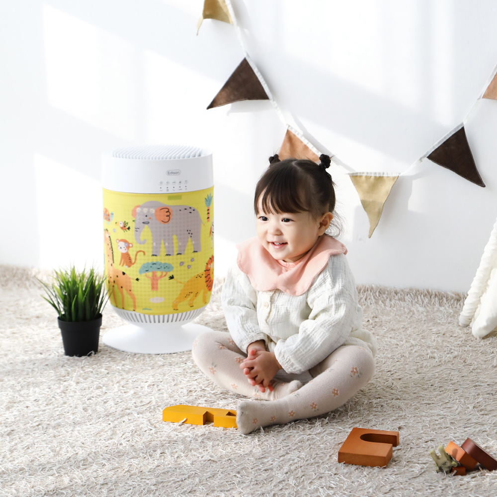 에디슨 미세먼지제거 헤파필터 원룸 펫 아이방 사무실 아기방 소형 미니 공기청정기