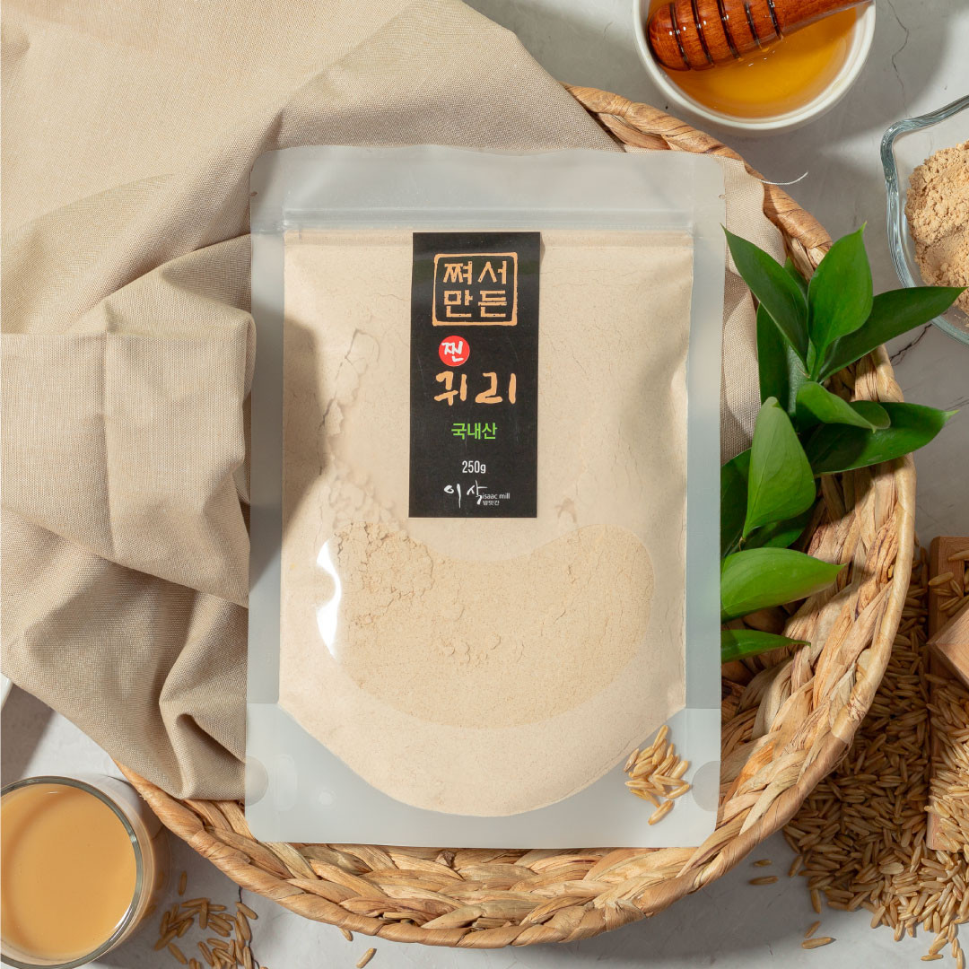 100% 국산 곡물로 만든 쪄서 만든 볶은 귀리 선식 250g - 상세 이미지 2