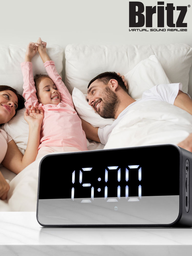 브리츠 BZ-MX2100 미니 블루투스 휴대용 스피커 라디오 알람시계 이미지 1