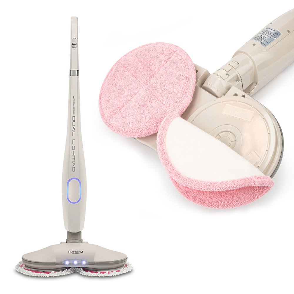 [N배송] 휴스톰 무선 듀얼스핀 물걸레청소기 아이보리 HS-9900G 이미지 2