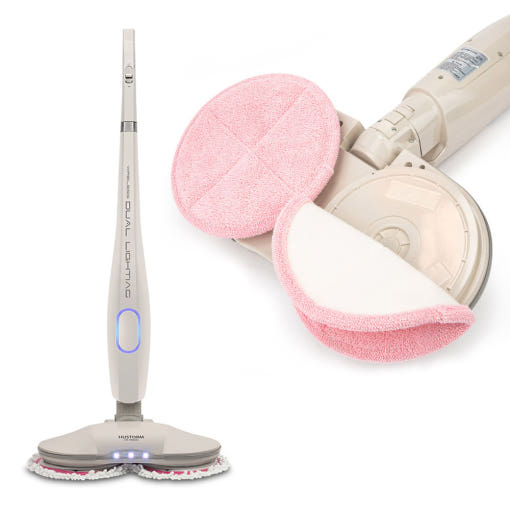 휴스톰 무선 듀얼스핀 물걸레청소기 아이보리 HS-9900G