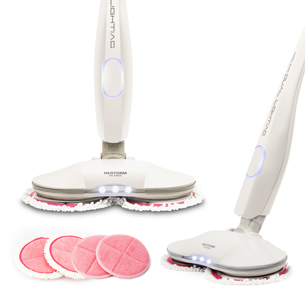 [N배송] 휴스톰 무선 듀얼스핀 물걸레청소기 아이보리 HS-9900G