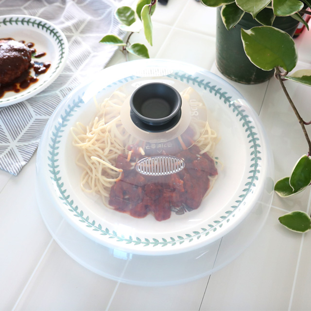 루멘 전자레인지용 그릇 덮개 푸드커버 24cm 그레이 - 상품 이미지