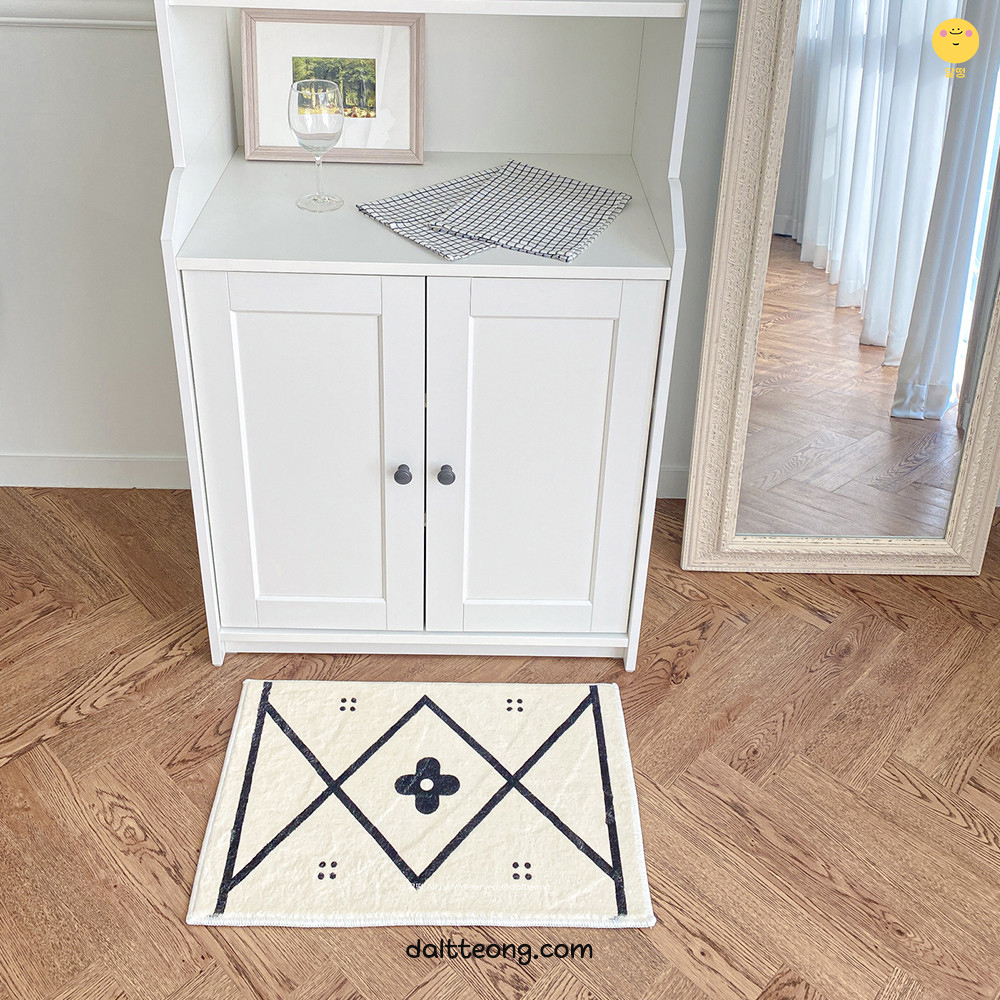 달떵 다이아 패턴 발매트 미니 러그 욕실 현관 매트 화장실 주방 60x40