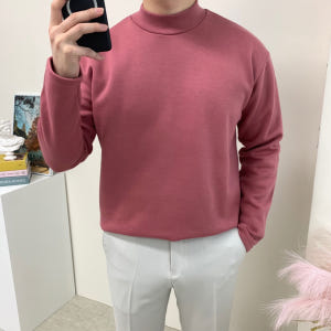 남자 반목티 기모 티셔츠 반폴라 이너 목티 가을 겨울 옷 터틀넥 코디 착용 후기 | 사이즈/핏 총정리 - 상품 이미지 3