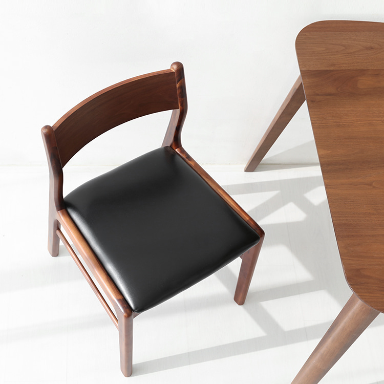 비나트 테이블 75H 12080 FORM75120T + 비엣트 원목의자 BDC01 2인 세트