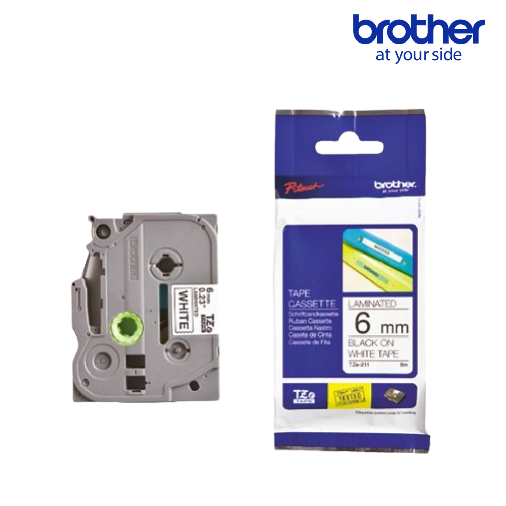 브라더 TZe-S211 정품 라벨테이프 6mm