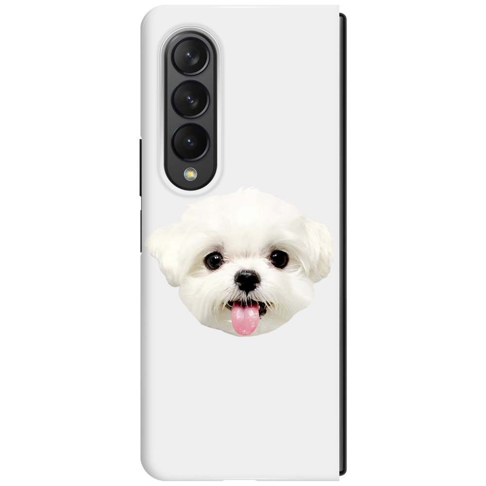 핸드폰 주문 제작 갤럭시 Z폴드6 케이스 강아지 고양이 반려견 커스텀 상반신 투명하드 이미지 7