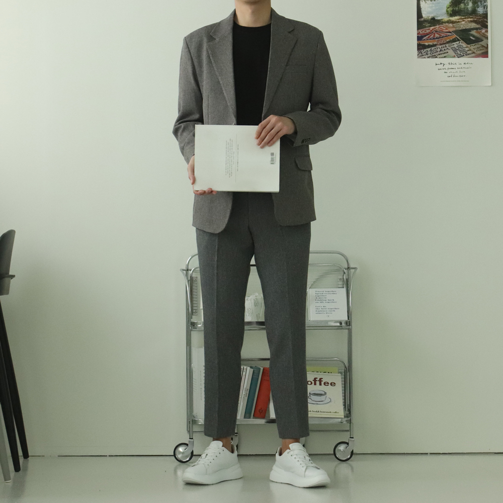남자셋업수트 울자켓 기모슬랙스 빅사이즈 남자겨울정장 이미지 2