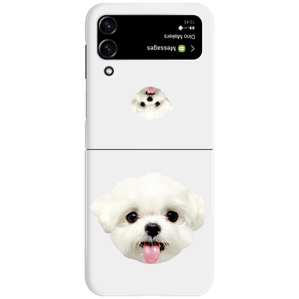 핸드폰 주문 제작 갤럭시 Z폴드6 케이스 강아지 고양이 반려견 커스텀 상반신 투명하드 이미지 6