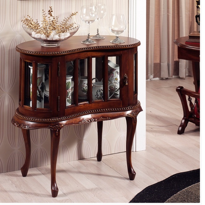 클래식 엔틱 장식장 서랍장식장 고급 콘솔장식장 빈티지진열장