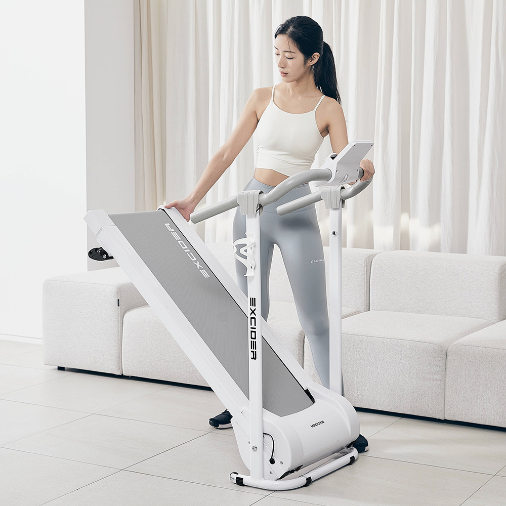 엑사이더 런닝머신 EW504 접이식 워킹 패드 저소음 경사 러닝 유산소 홈트 경사도 조절