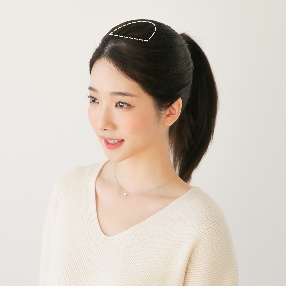 피스 가발 정수리 옆머리 뒷머리 볼륨 헤어뽕 부분가발 26cm