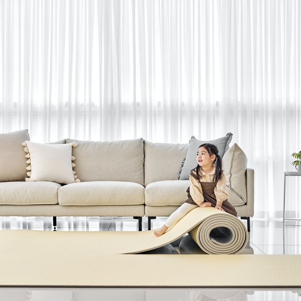 롤마루 층간소음 롤매트 plus 셀프시공 PVC 유아 아기 놀이방 복도 거실 110x100cm - 상품 이미지