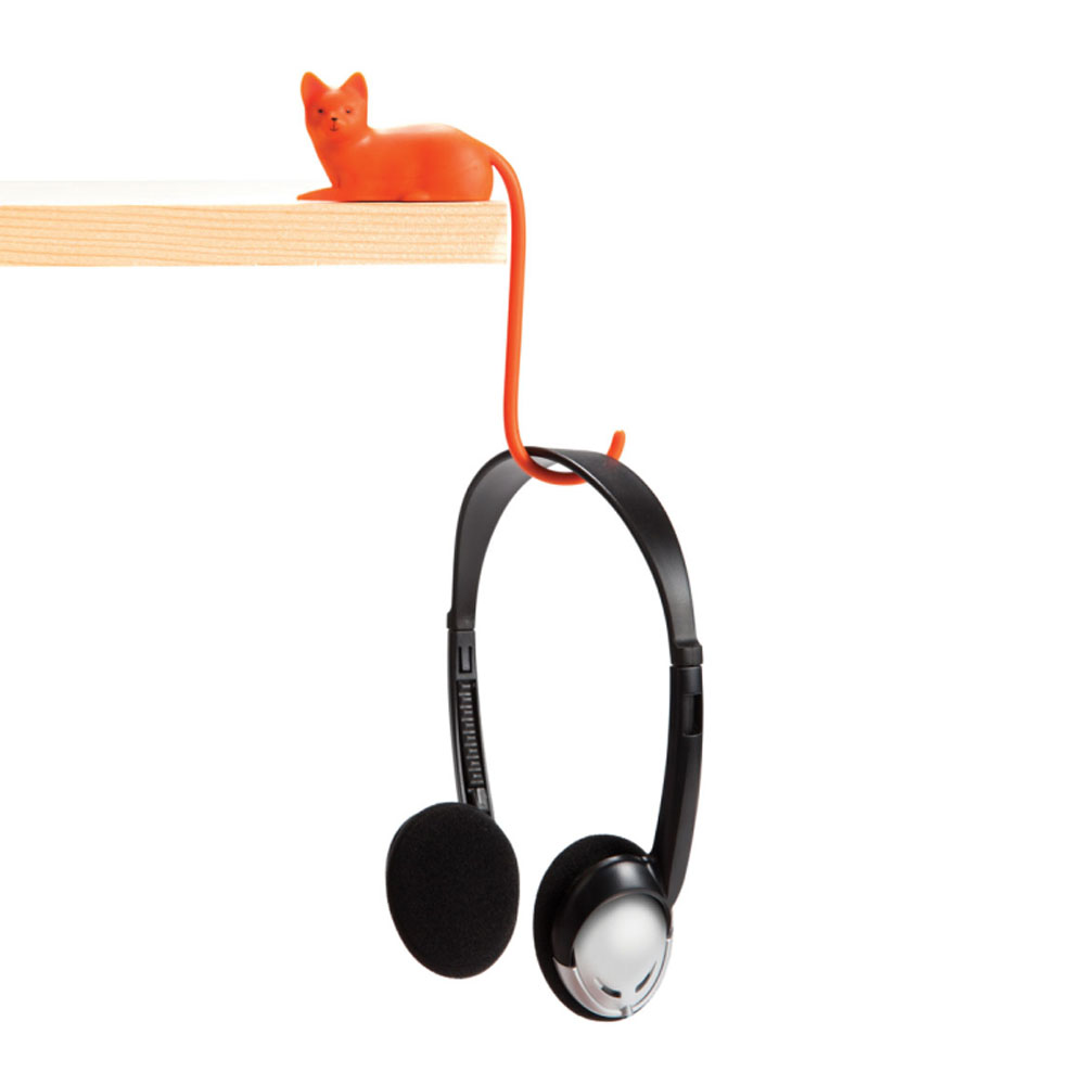 진저캣 고양이 헤드셋 걸이 거치대 헤드폰걸이 이어폰 걸이 제품 이미지