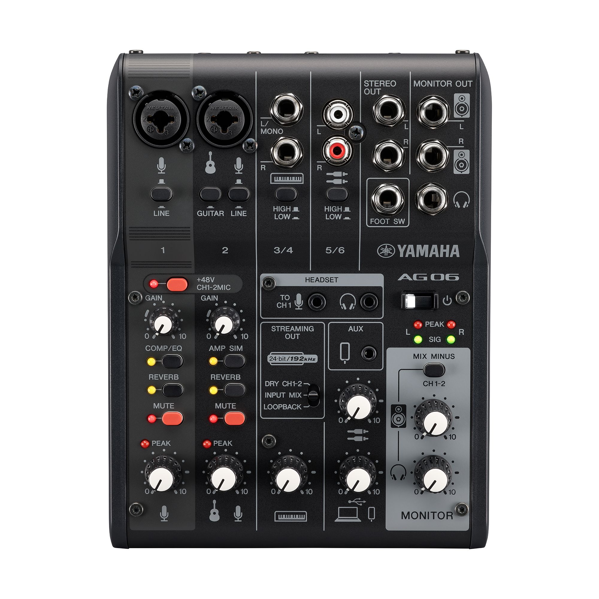 야마하 YAMAHA AG06MK2 오디오 믹서 인터페이스 USB 오인페 - 상세 이미지 2