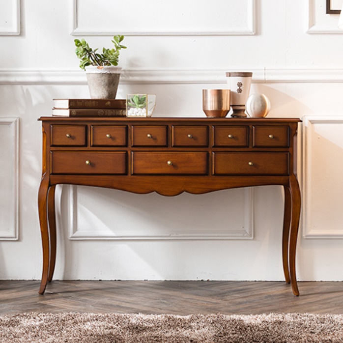 콘솔장식장 클래식 엔틱 장식장 서랍장식장 고급 빈티지진열장