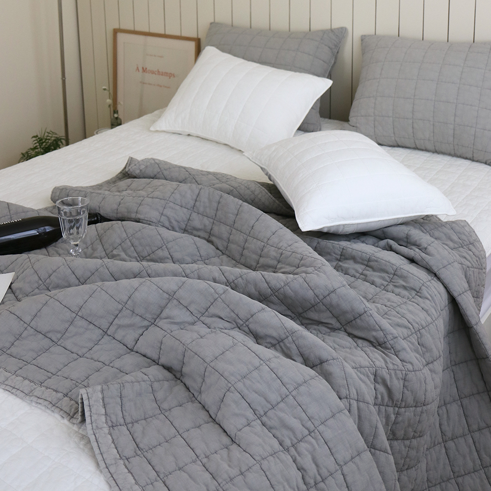 모제무드 오가닉 순면 피그먼트 이불패드 이불깔개 패밀리침대패드 라지킹 트윌 LK