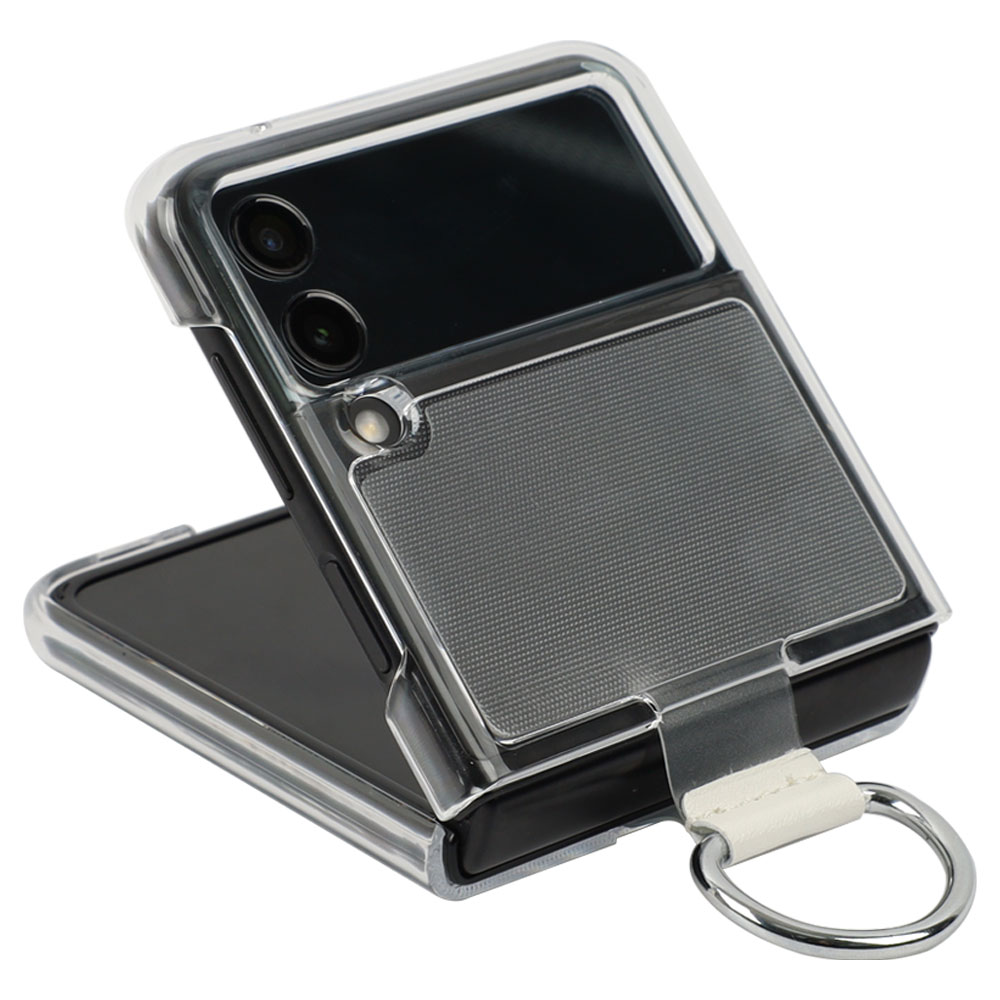 아이엠듀 힌지보호 링 케이스 그립 제트 투명, 갤럭시Z 플립4