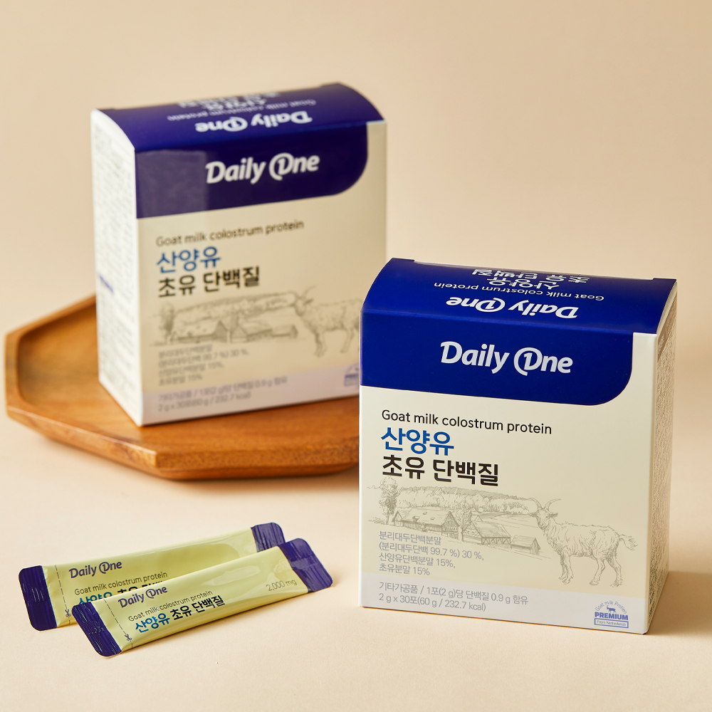 데일리원 산양유 초유 단백질 프로틴 분말 스틱 네덜란드 단백 파우더 30포, 1개 - 상세 이미지 3