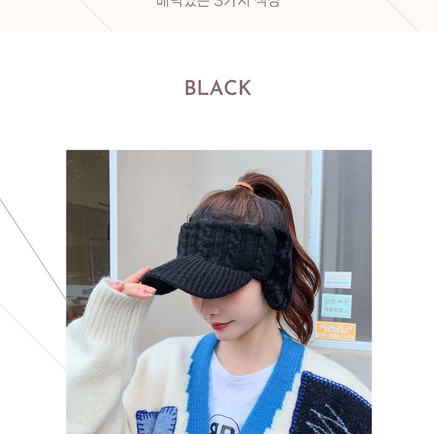 기능성 겨울 방한 라운딩 따뜻한 남성용 남자 방한 골프 패션 용품 캡 밴드 모자 - 상세 이미지 2