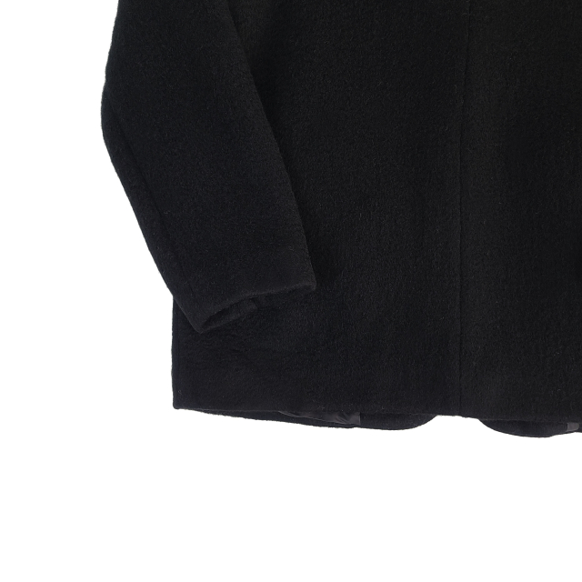 【完売品】オーバーフォルムハーフコート ウール　クリーム Super120's ウールリバーハーフコート | アダムエロペ(ADAM ET