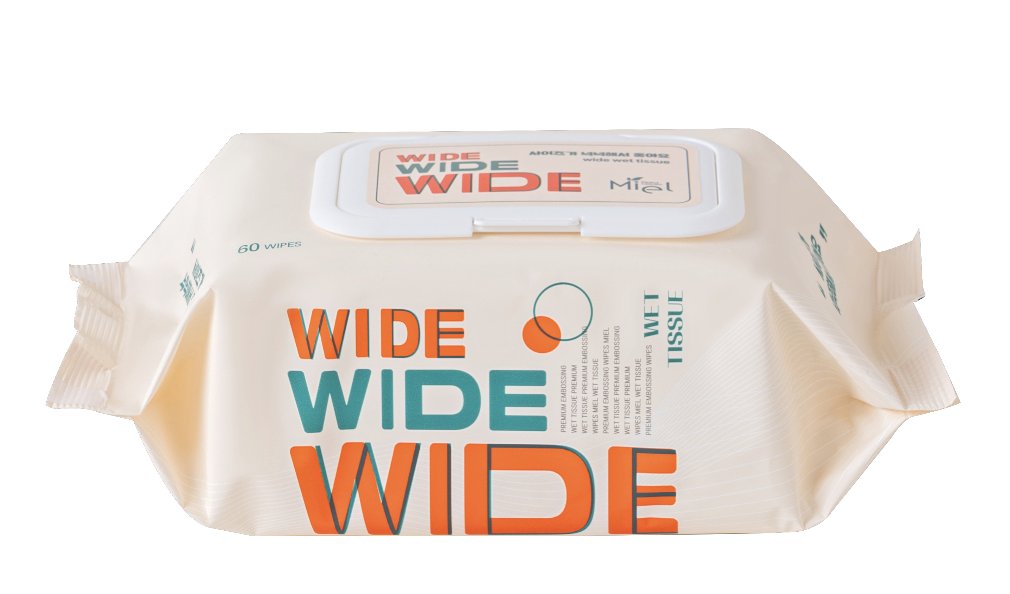 미엘 와이드 빅사이즈 엠보싱 대형 간병용 요양병원용 병원용 물티슈 60매 총10팩