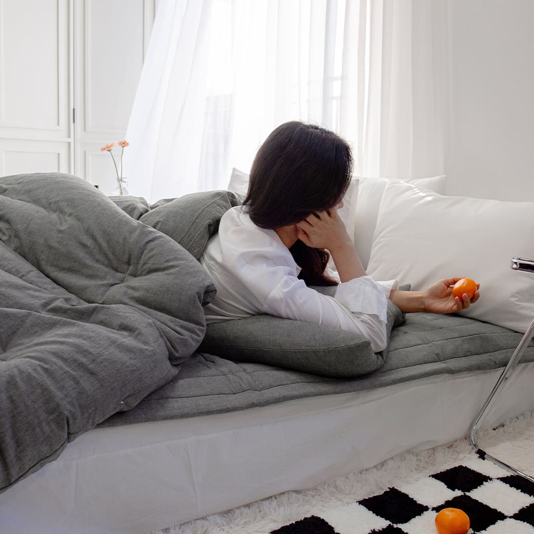 그래이불 순면 오가닉 알러지케어 호텔 차렵이불 사계절 차렵이불 SS