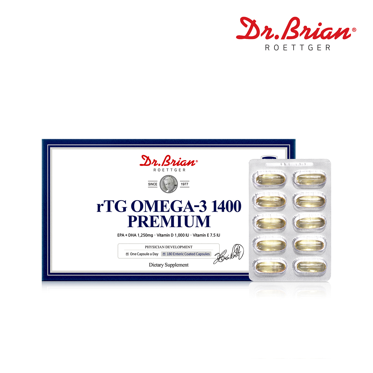 [6개월분] 닥터브라이언 rTG 알티지 오메가3 1400 프리미엄 DHA EPA 180캡슐, 1개 이미지 4