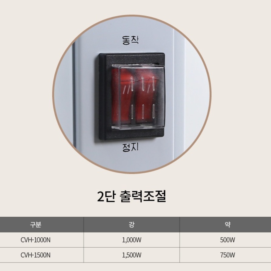 벽걸이라디에이터 화장실 동파방지 히터 전기 컨벡션히터 1000W - 상세 이미지 5