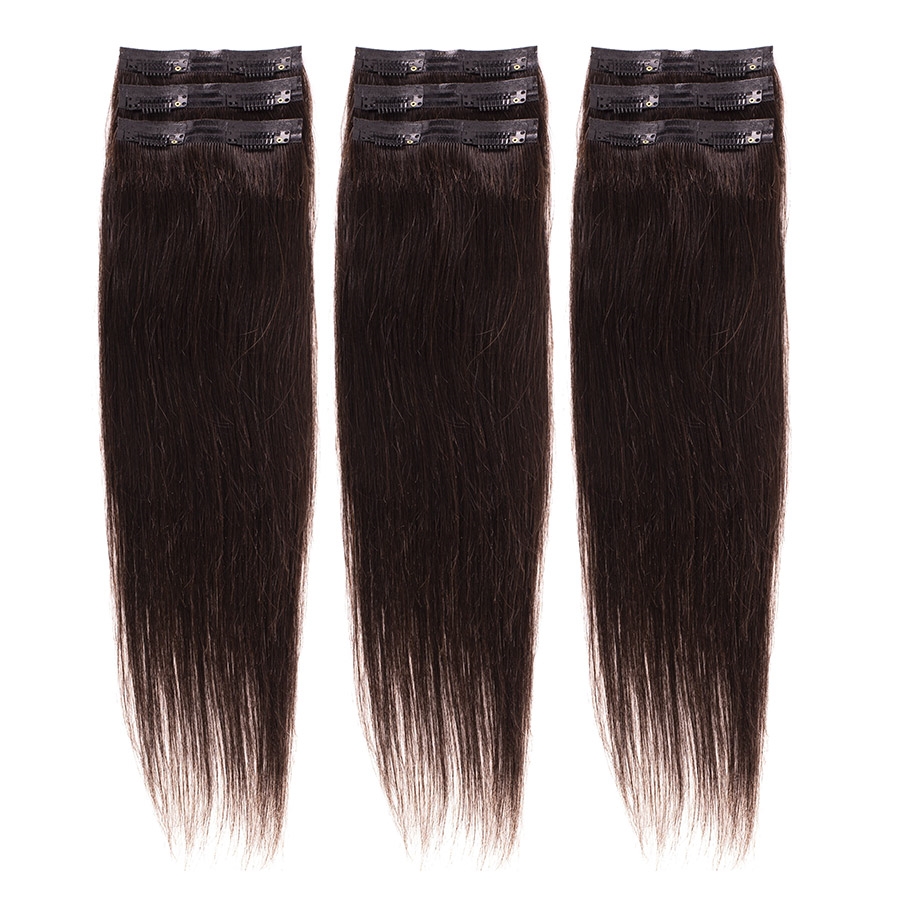 인모 헤어피스 붙임머리 부분 가발 숱 보충용 9피스 제품 이미지